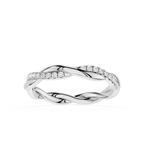 Twisted Diamond Infinity Lab Grown Diamond Wedding Band