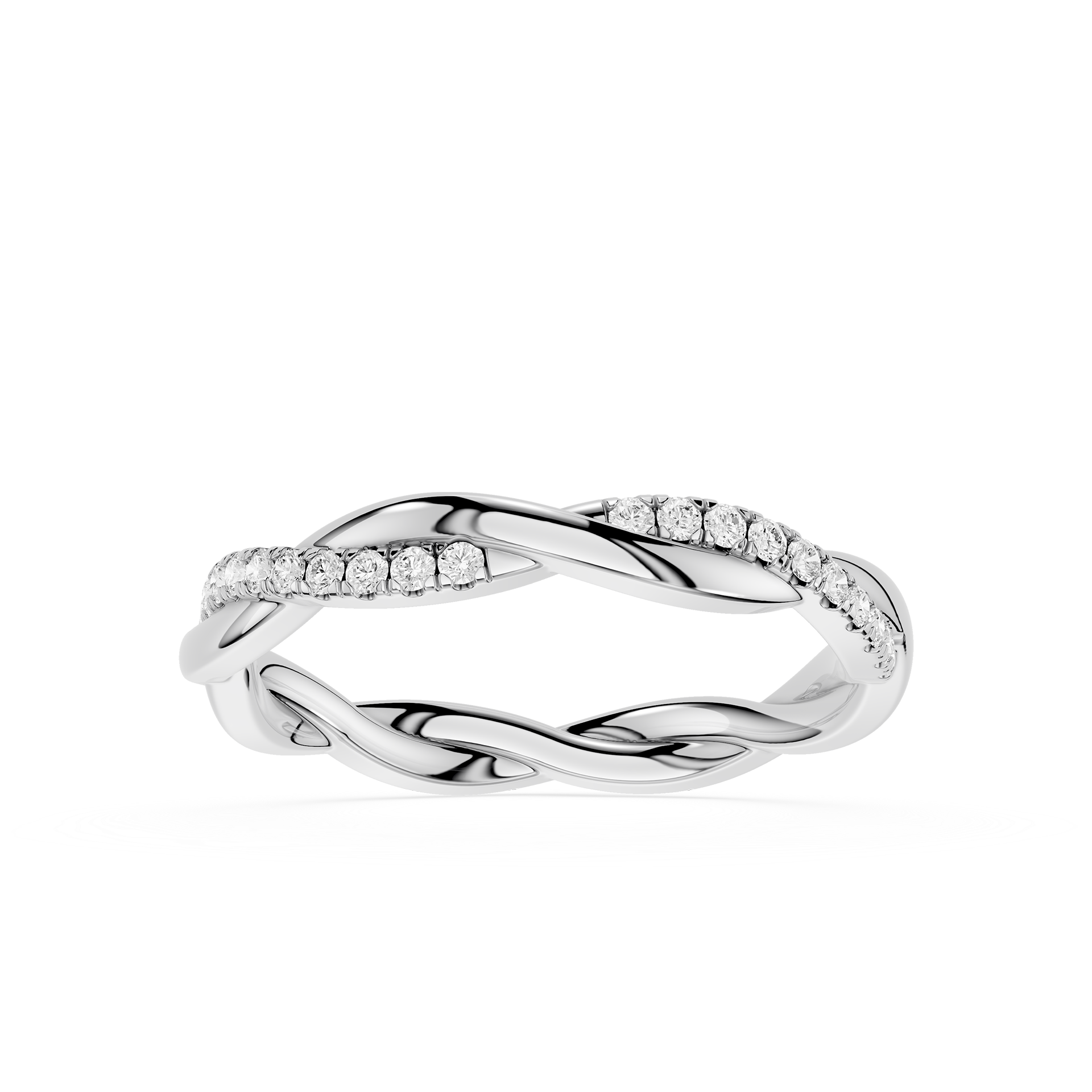 Twisted Diamond Infinity Lab Grown Diamond Wedding Band