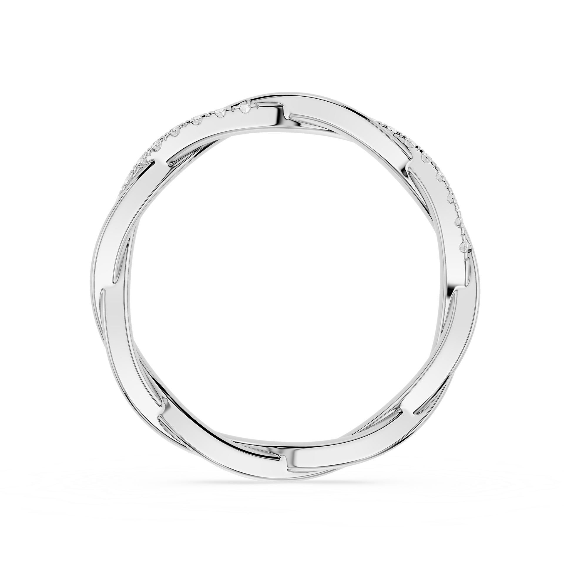 Twisted Diamond Infinity Lab Grown Diamond Wedding Band