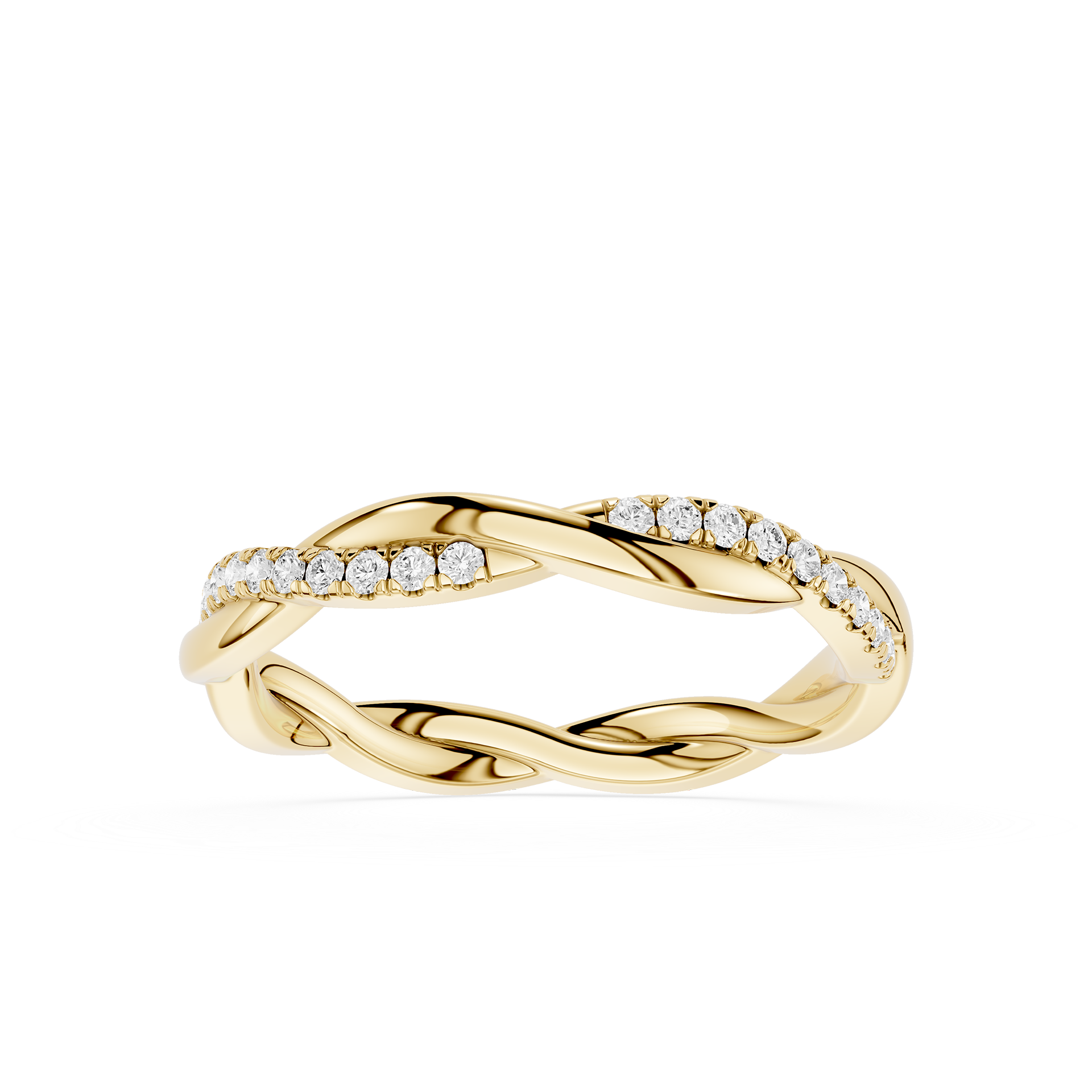 Twisted Diamond Infinity Lab Grown Diamond Wedding Band