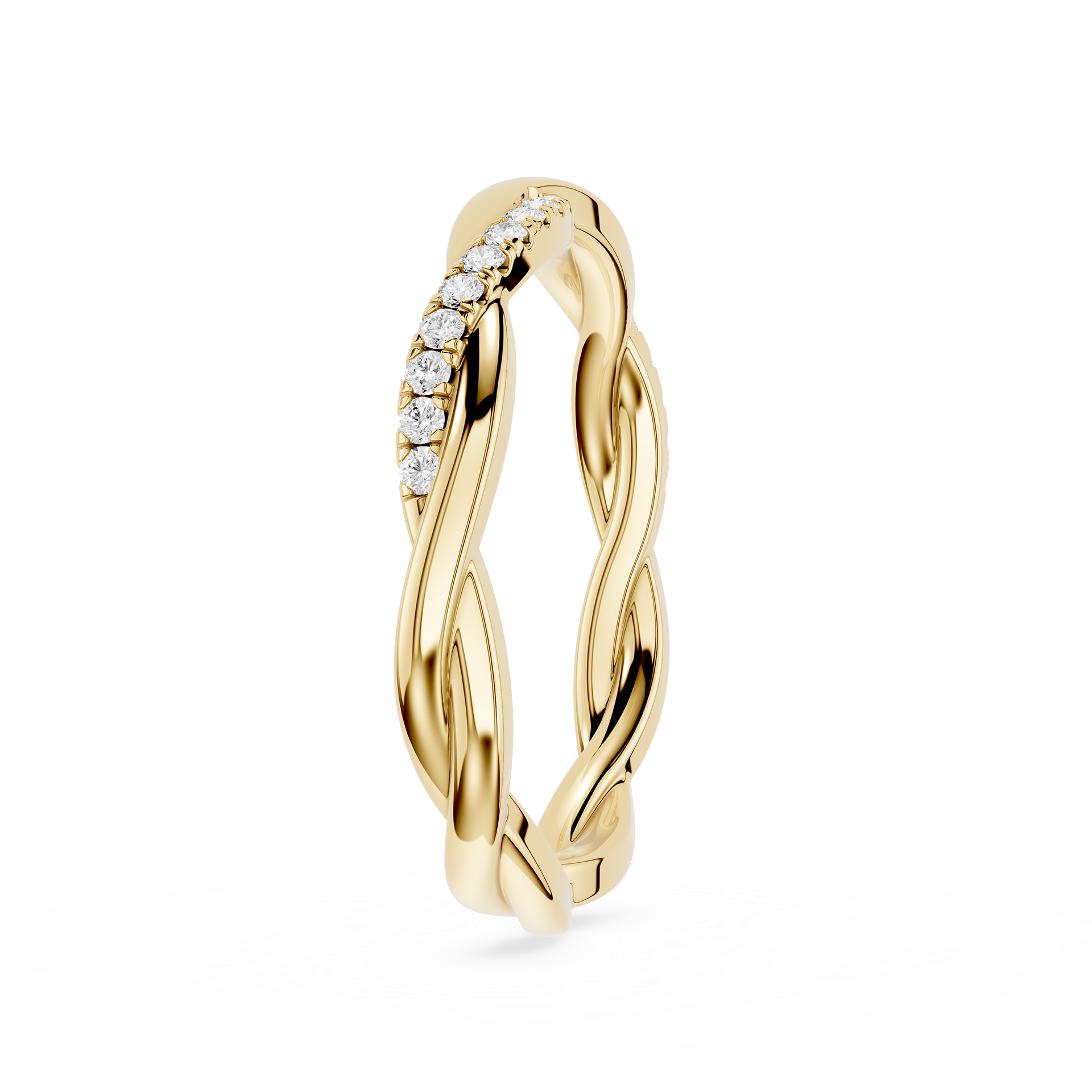 Twisted Diamond Infinity Lab Grown Diamond Wedding Band