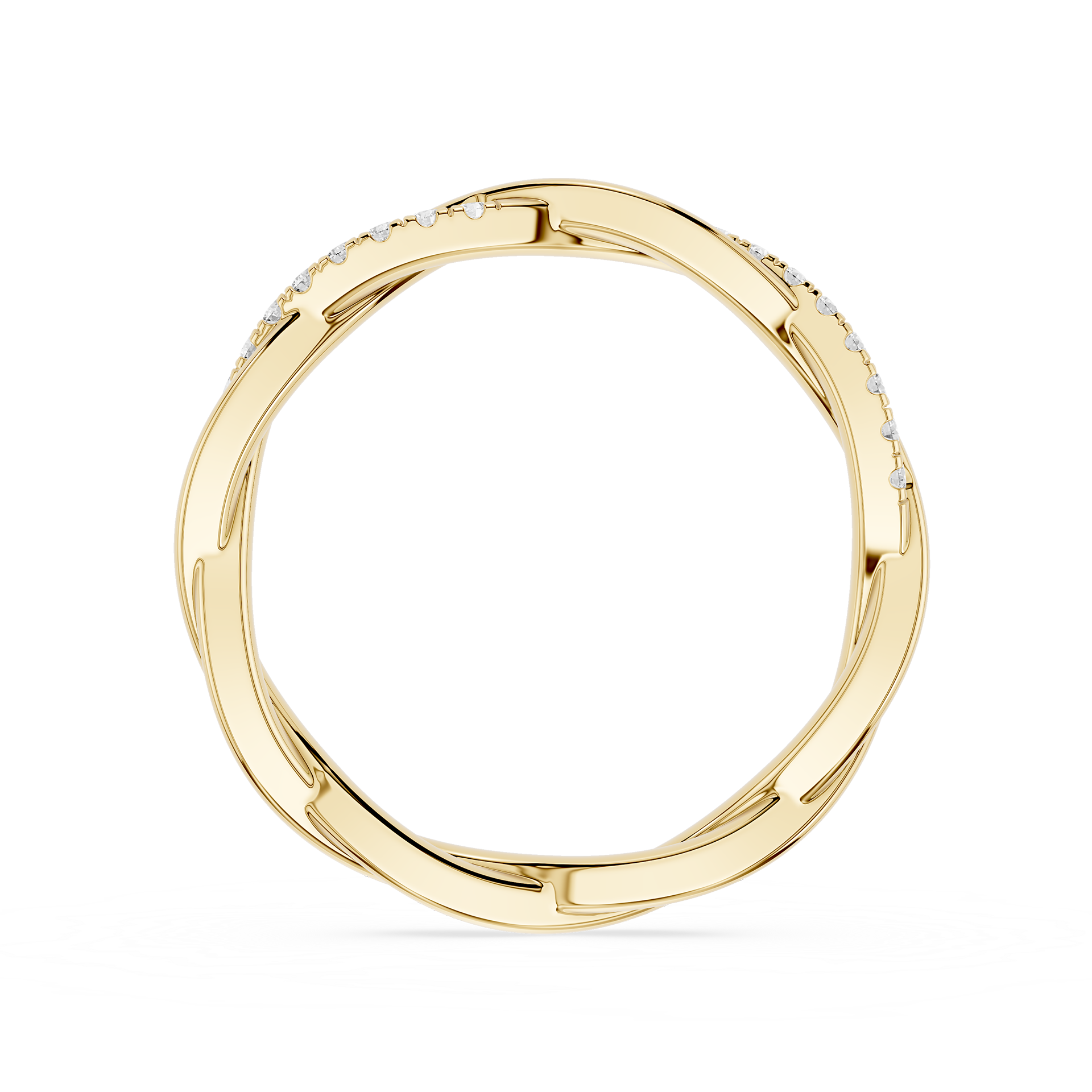 Twisted Diamond Infinity Lab Grown Diamond Wedding Band