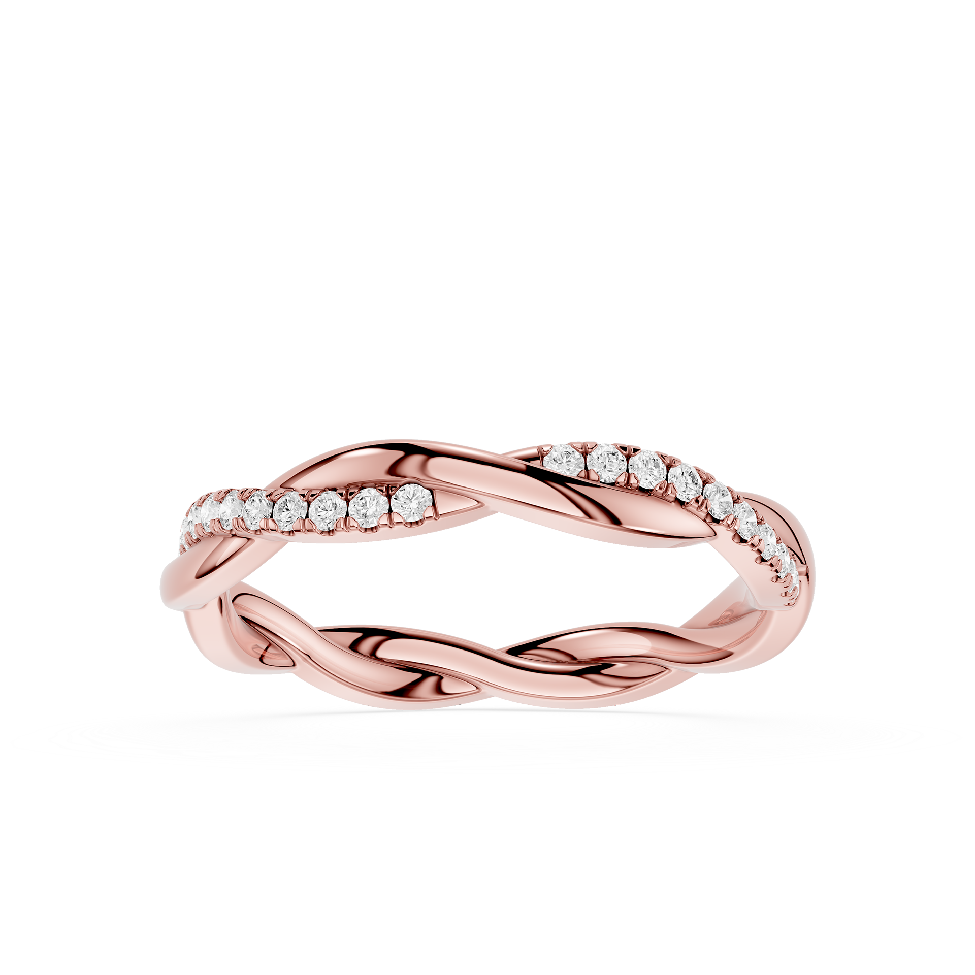 Twisted Diamond Infinity Lab Grown Diamond Wedding Band