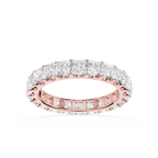 Princess Cut Lab Grown Diamond Eternity Wedding Band