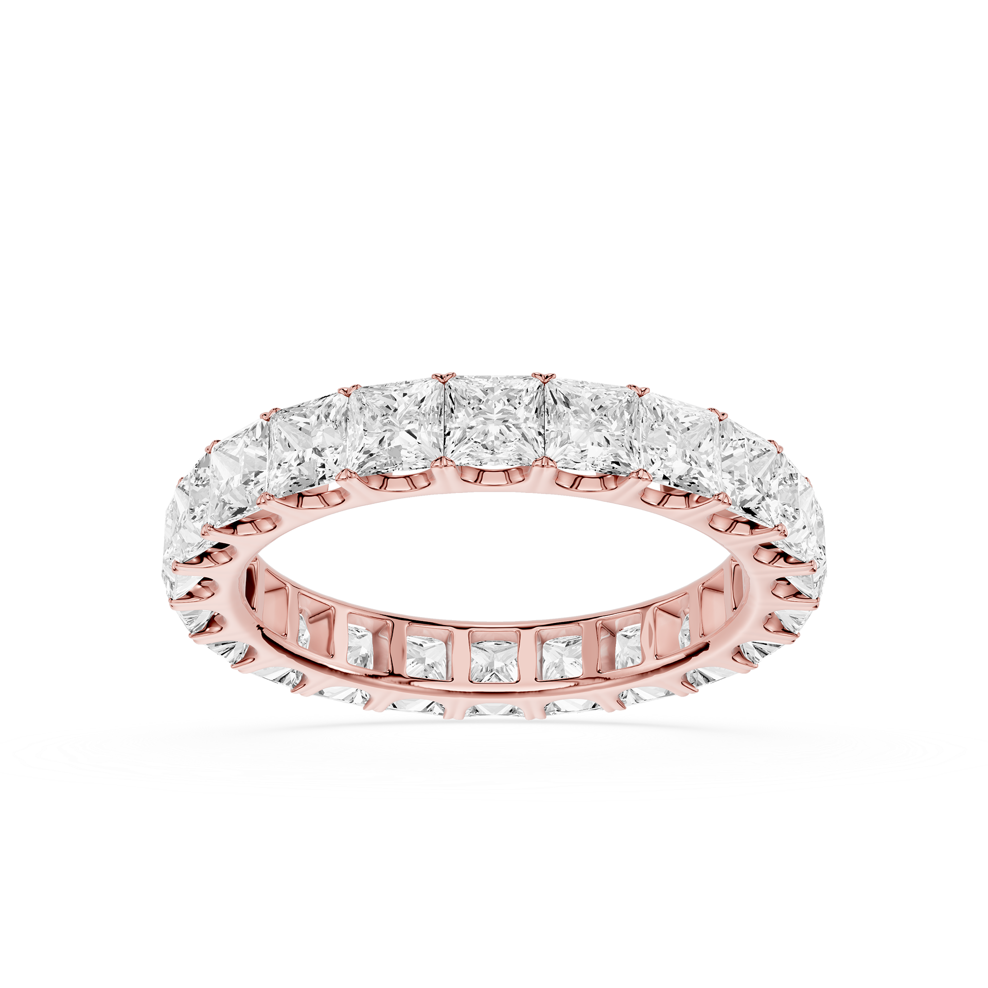 Princess Cut Lab Grown Diamond Eternity Wedding Band