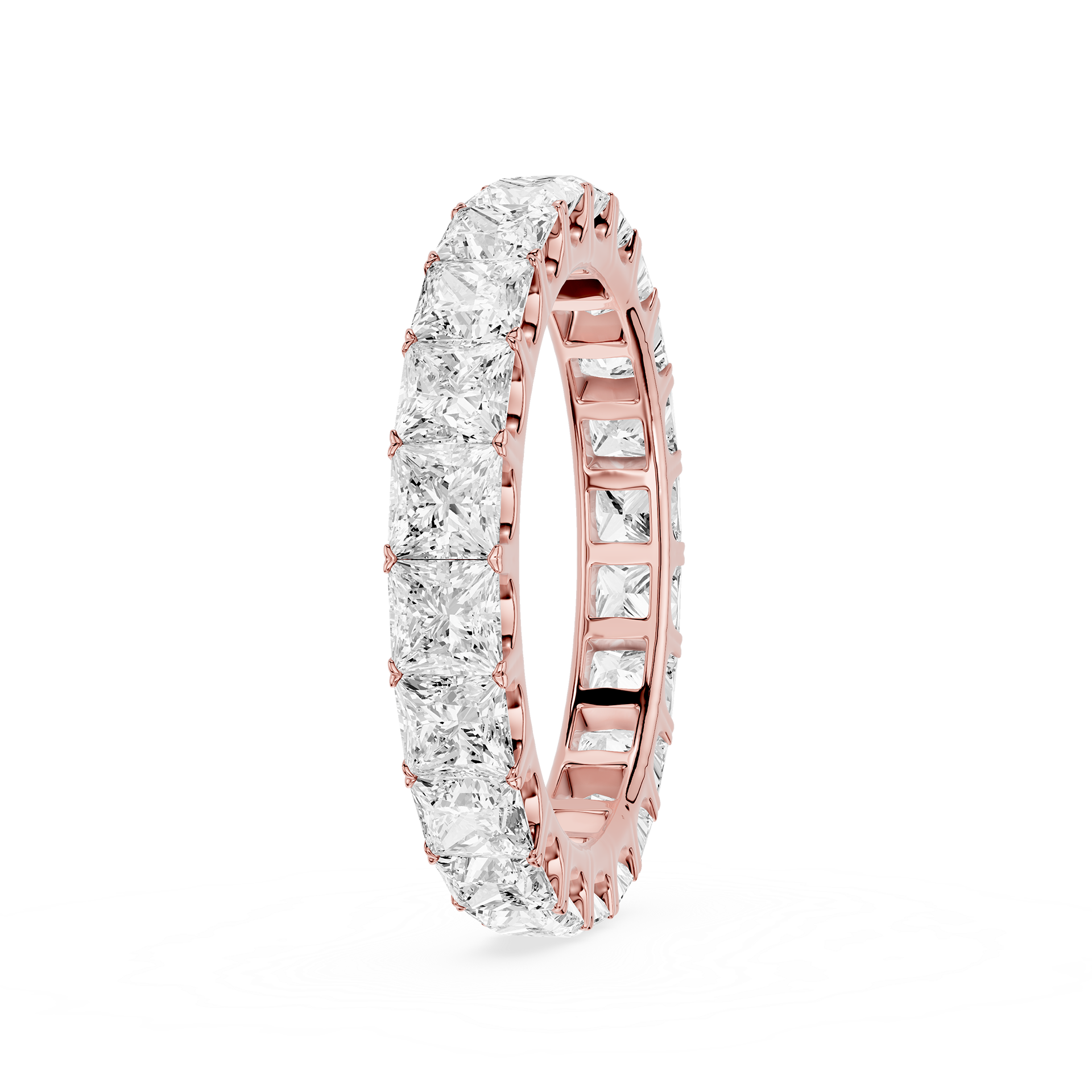 Princess Cut Lab Grown Diamond Eternity Wedding Band