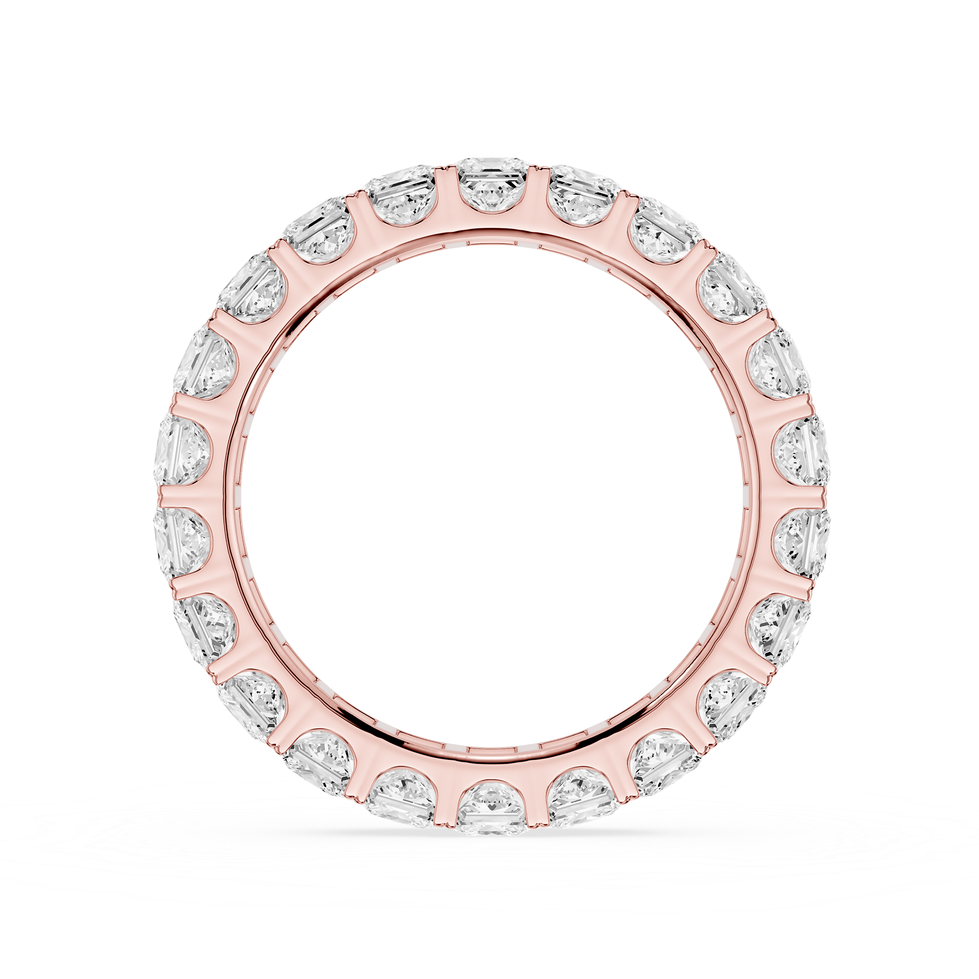 Princess Cut Lab Grown Diamond Eternity Wedding Band