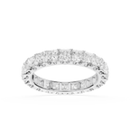 Princess Cut Lab Grown Diamond Eternity Wedding Band