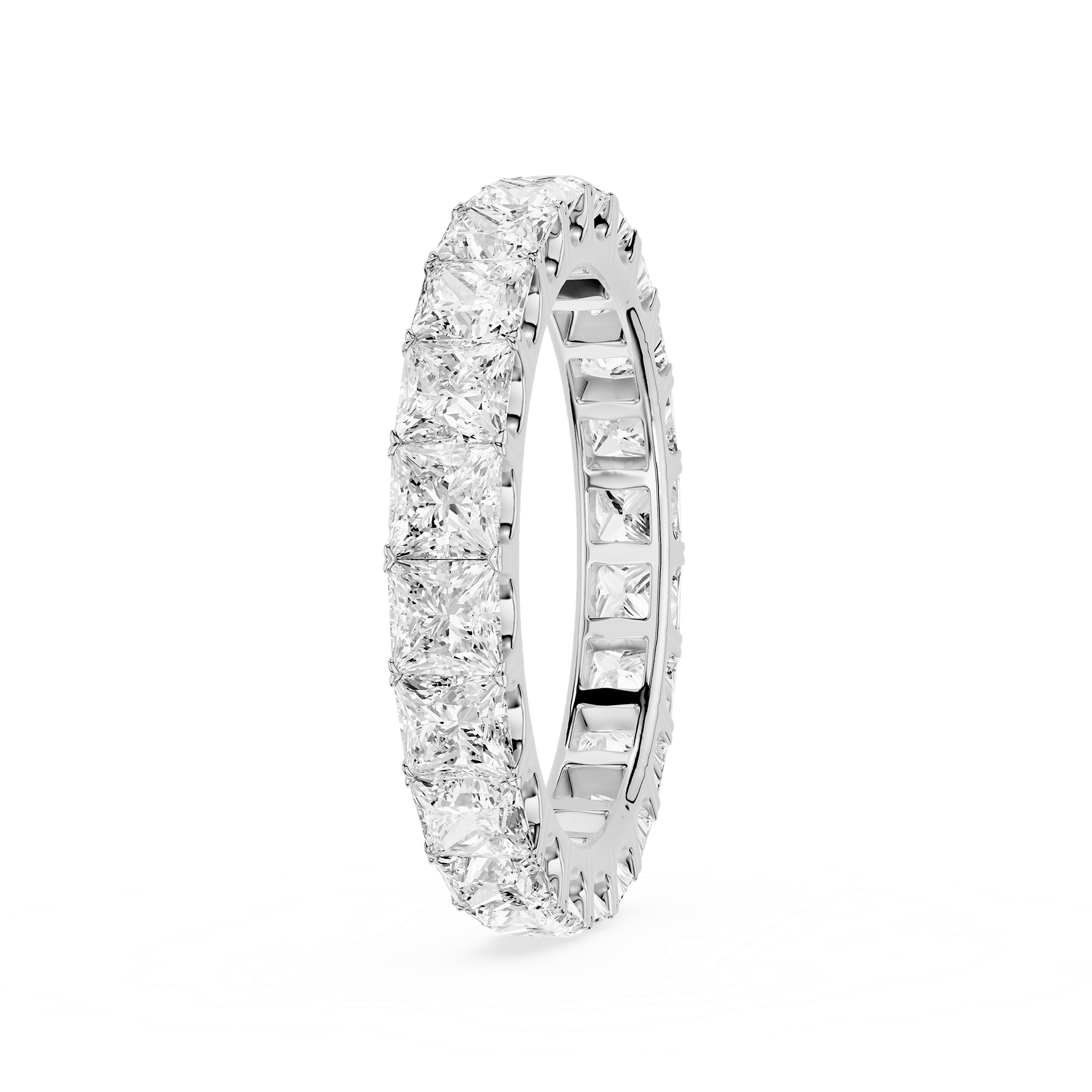 Princess Cut Lab Grown Diamond Eternity Wedding Band