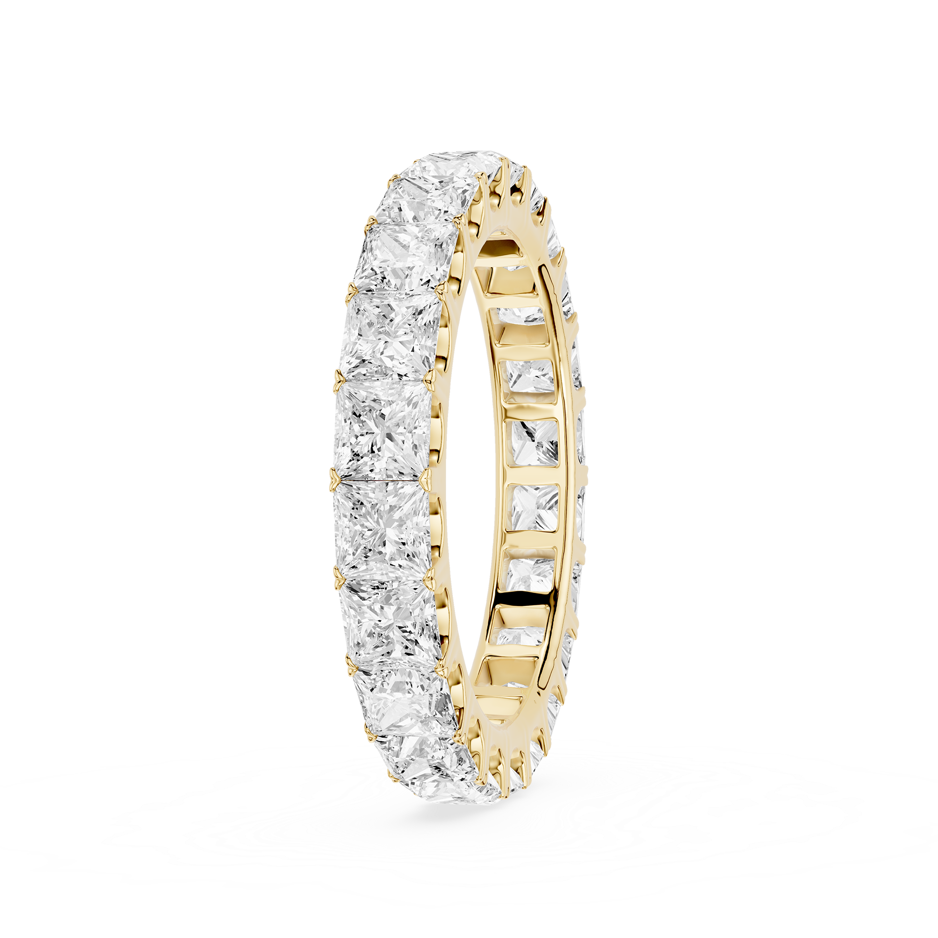 Princess Cut Lab Grown Diamond Eternity Wedding Band