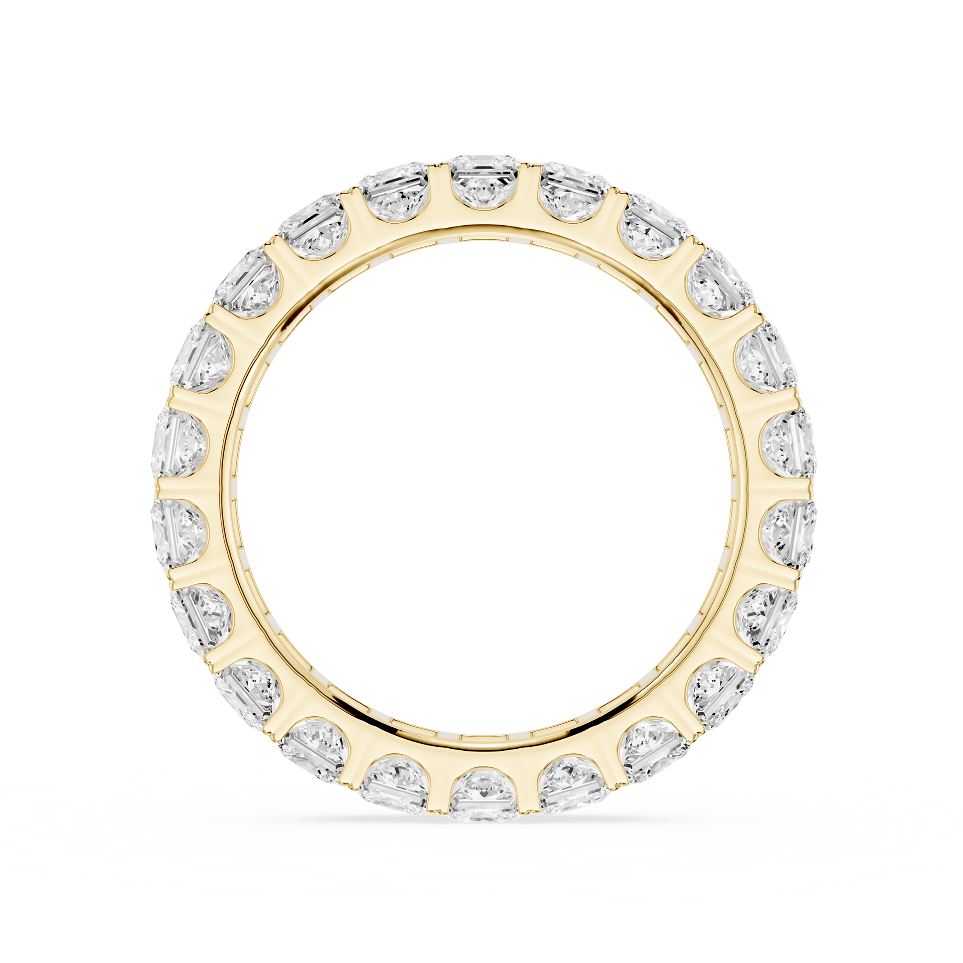 Princess Cut Lab Grown Diamond Eternity Wedding Band