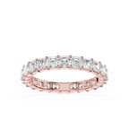 Asscher Cut Lab Grown Diamond Eternity Wedding Band