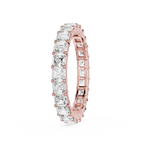 Asscher Cut Lab Grown Diamond Eternity Wedding Band