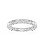Asscher Cut Lab Grown Diamond Eternity Wedding Band