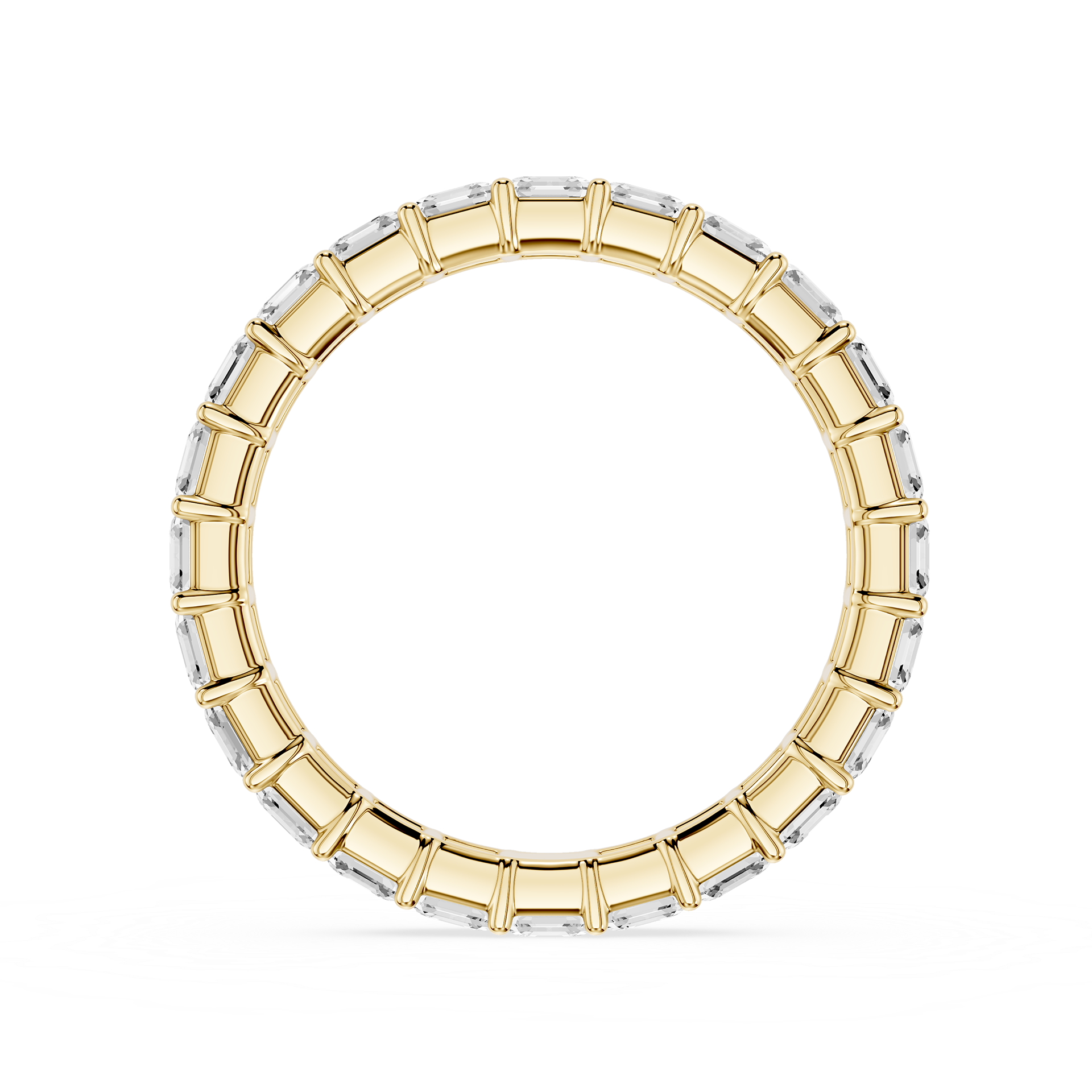 Asscher Cut Lab Grown Diamond Eternity Wedding Band