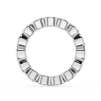 Oval Cut Lab Grown Diamond Bezel Eternity Wedding Band
