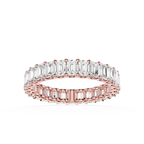 Emerald Cut Lab Grown Diamond Eternity Wedding Band