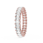 Emerald Cut Lab Grown Diamond Eternity Wedding Band