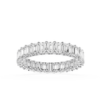 Emerald Cut Lab Grown Diamond Eternity Wedding Band