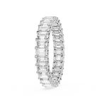 Emerald Cut Lab Grown Diamond Eternity Wedding Band