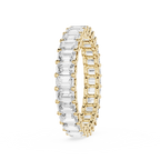 Emerald Cut Lab Grown Diamond Eternity Wedding Band