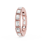 Radiant Cut Lab Grown Diamond Bezel Eternity Wedding Band