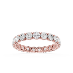 Round Cut Lab Grown Diamond Eternity Wedding Band
