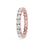 Round Cut Lab Grown Diamond Eternity Wedding Band