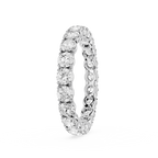 Round Cut Lab Grown Diamond Eternity Wedding Band