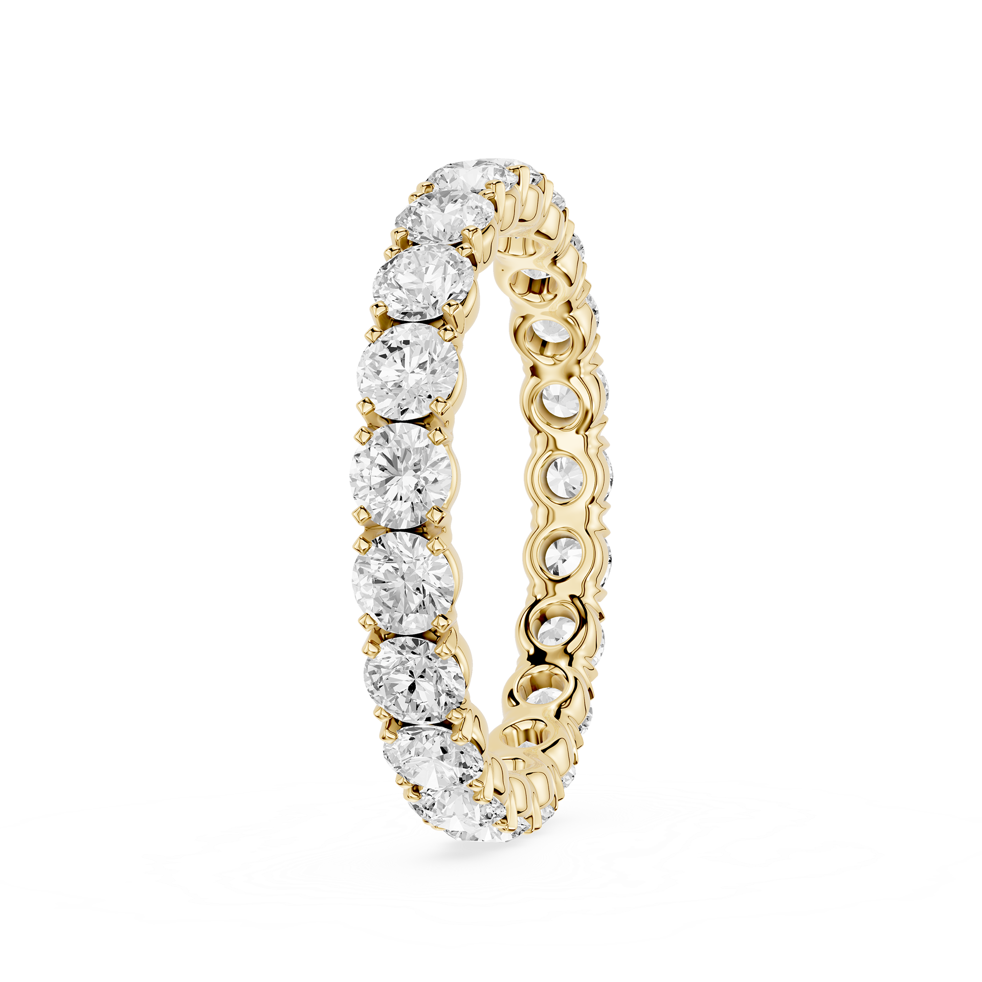 Round Cut Lab Grown Diamond Eternity Wedding Band
