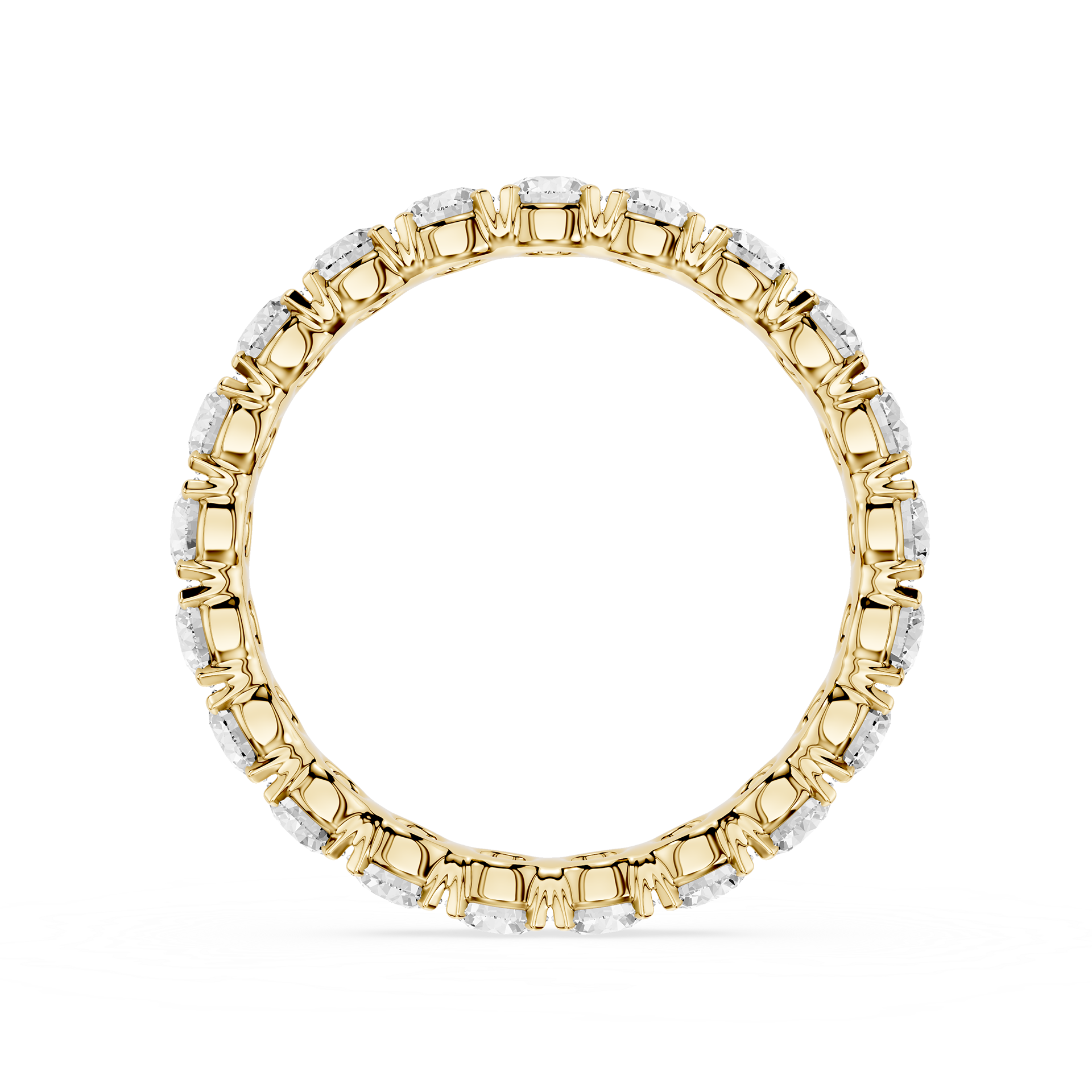 Round Cut Lab Grown Diamond Eternity Wedding Band