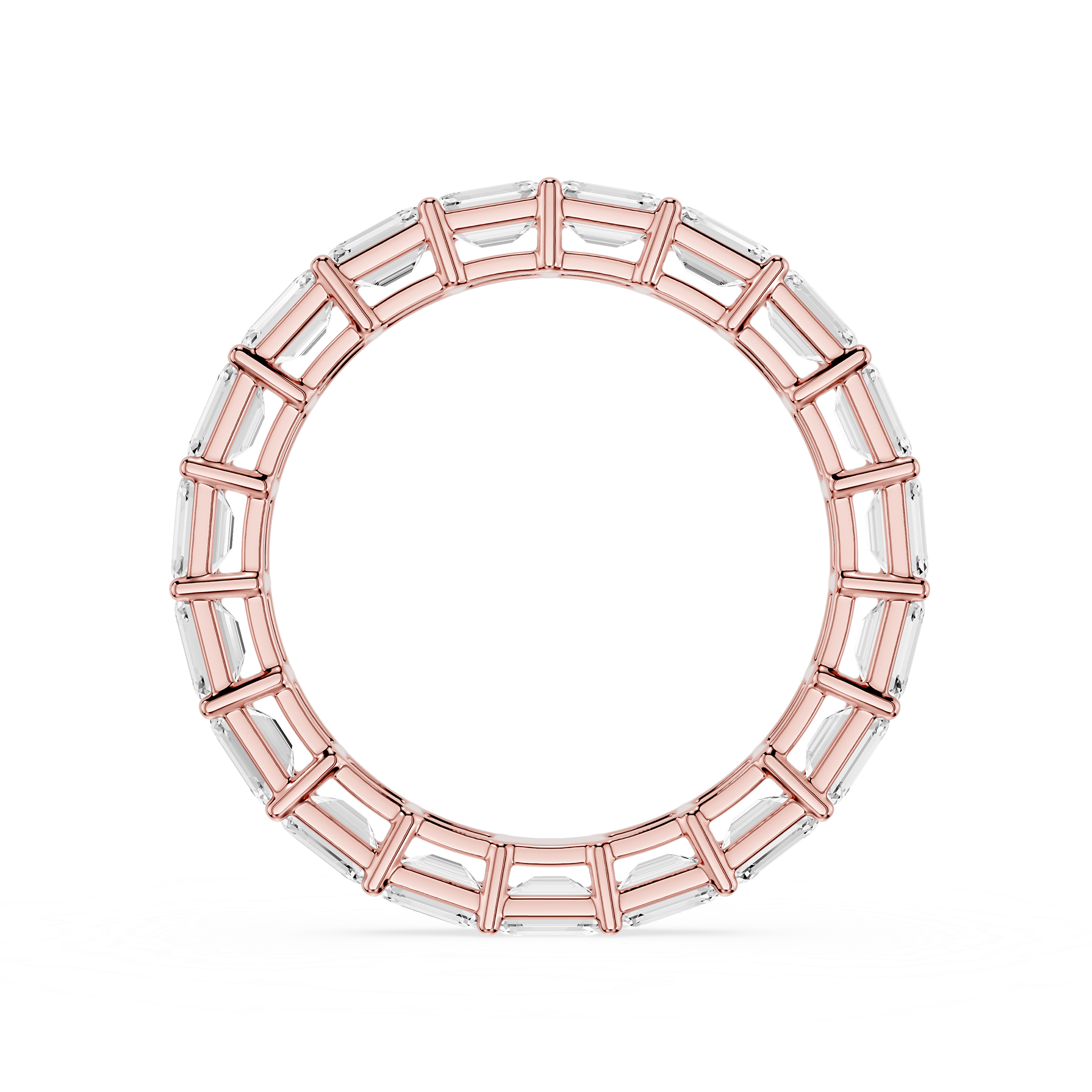 Emerald Cut Lab Grown Diamond Full Eternity Ring