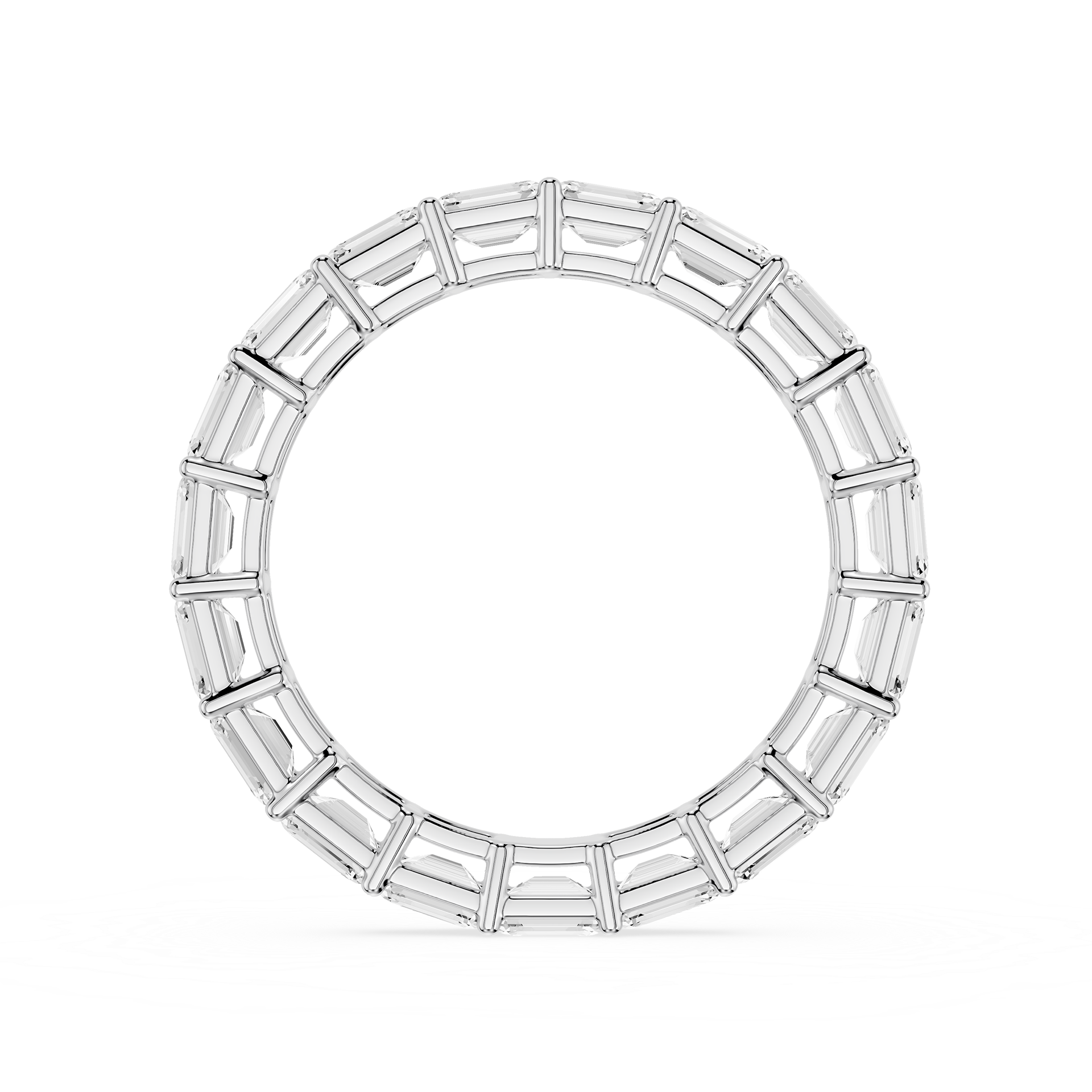 Emerald Cut Lab Grown Diamond Full Eternity Ring