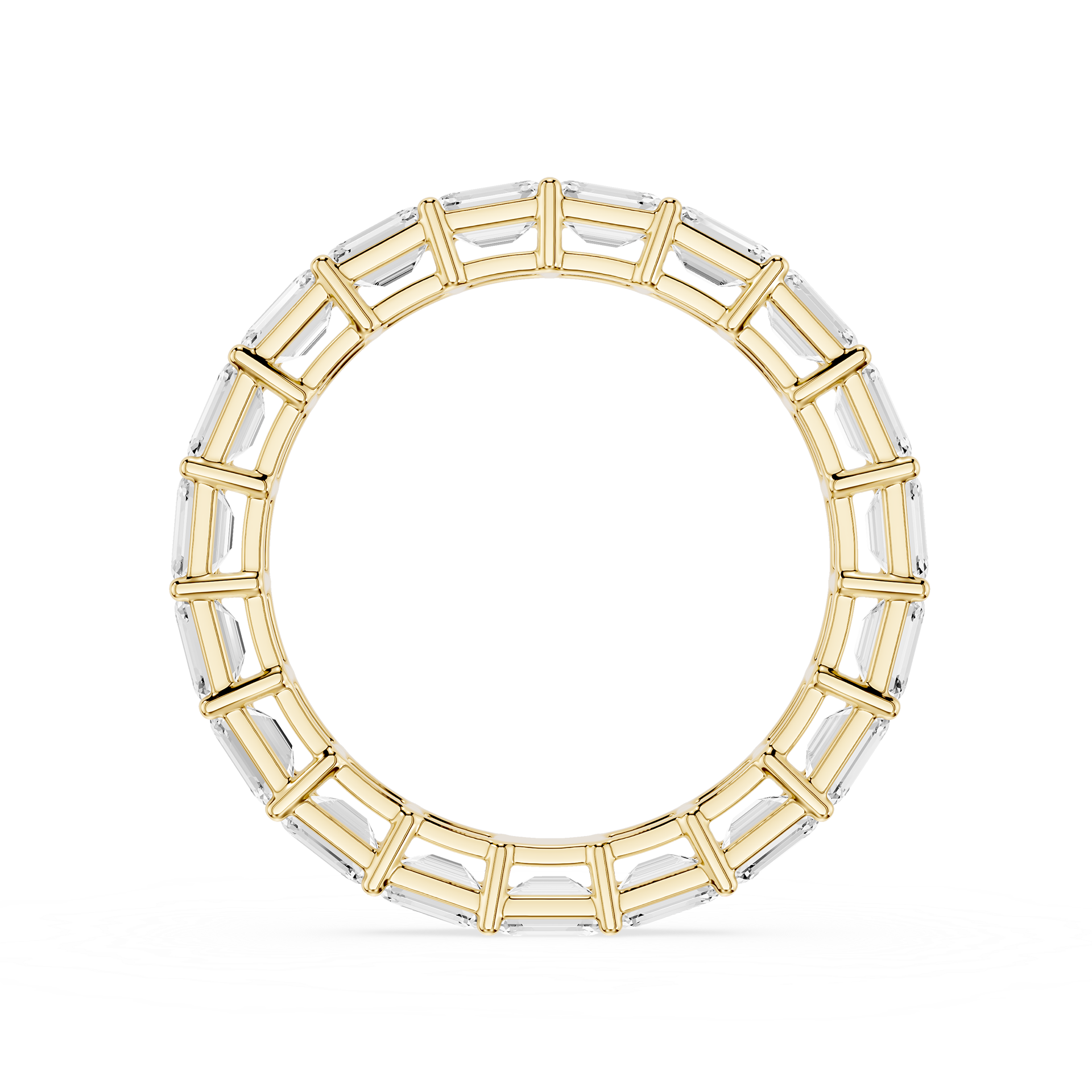 Emerald Cut Lab Grown Diamond Full Eternity Ring