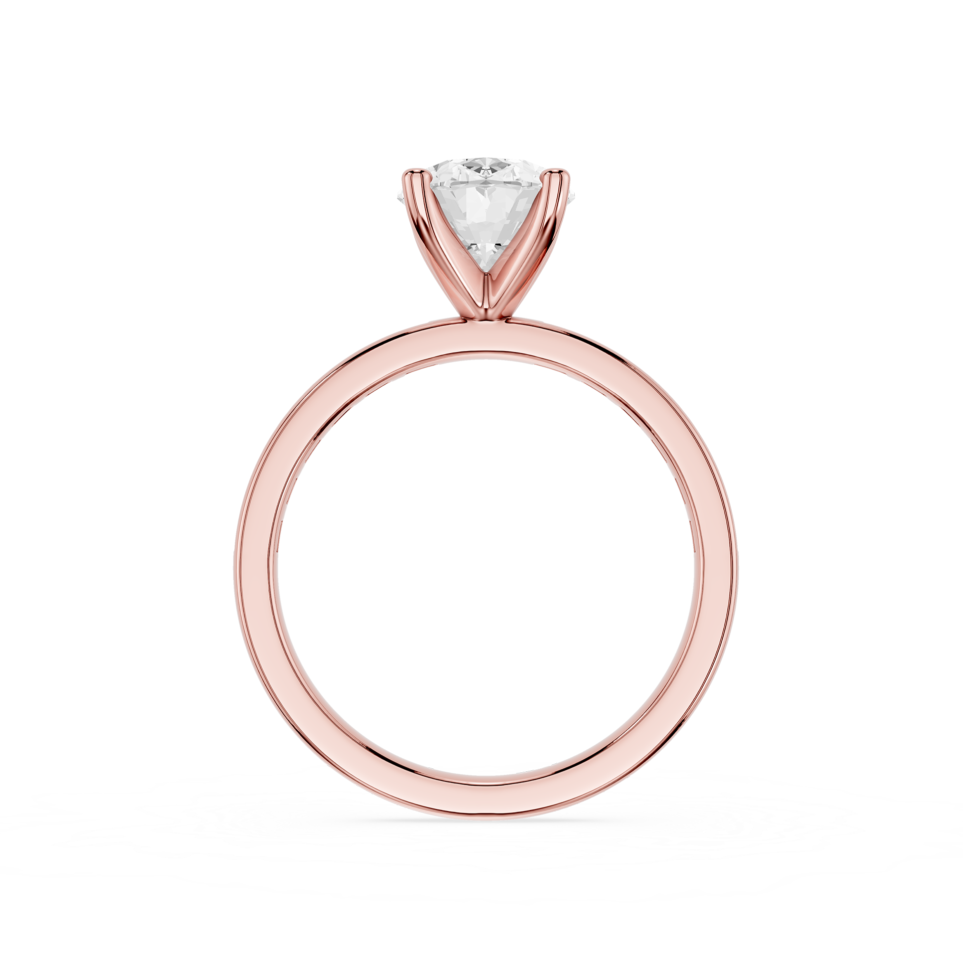 Oval Cut Lab Grown Diamond Baguette Accent Ring