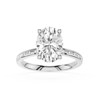 Oval Cut Lab Grown Diamond Baguette Accent Ring