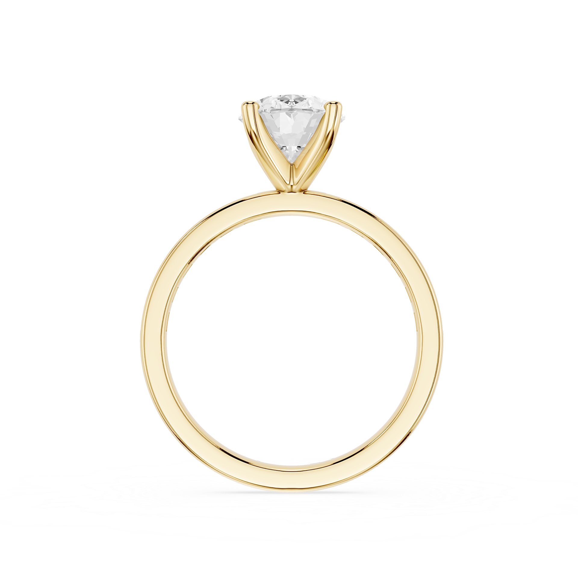 Oval Cut Lab Grown Diamond Baguette Accent Ring