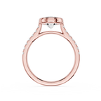 Round Cut Lab Grown Diamond Bezel Solitaire Accent Ring