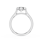 Round Cut Lab Grown Diamond Bezel Solitaire Accent Ring