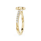 Round Cut Lab Grown Diamond Bezel Solitaire Accent Ring