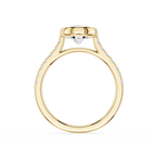 Round Cut Lab Grown Diamond Bezel Solitaire Accent Ring