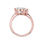 Heart Cut Lab Grown Diamond Toi et Moi Engagement Ring