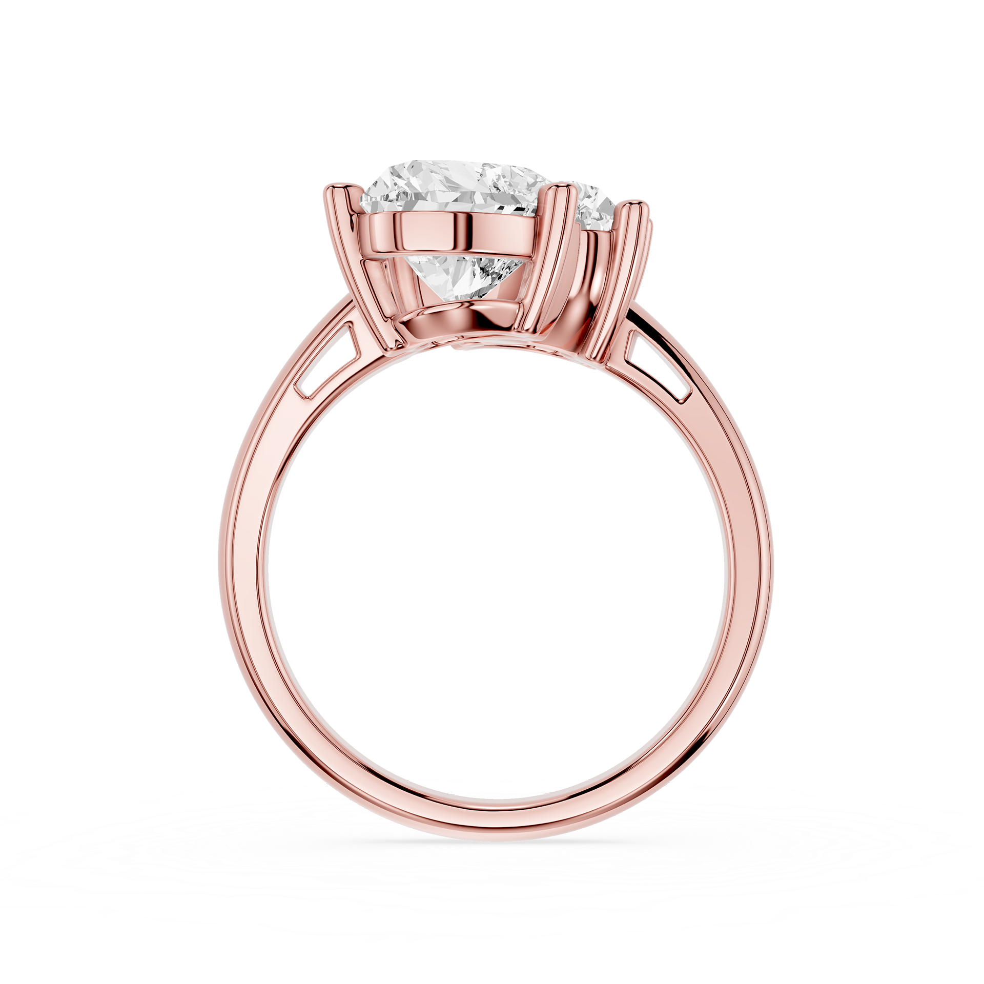 Heart Cut Lab Grown Diamond Toi et Moi Engagement Ring