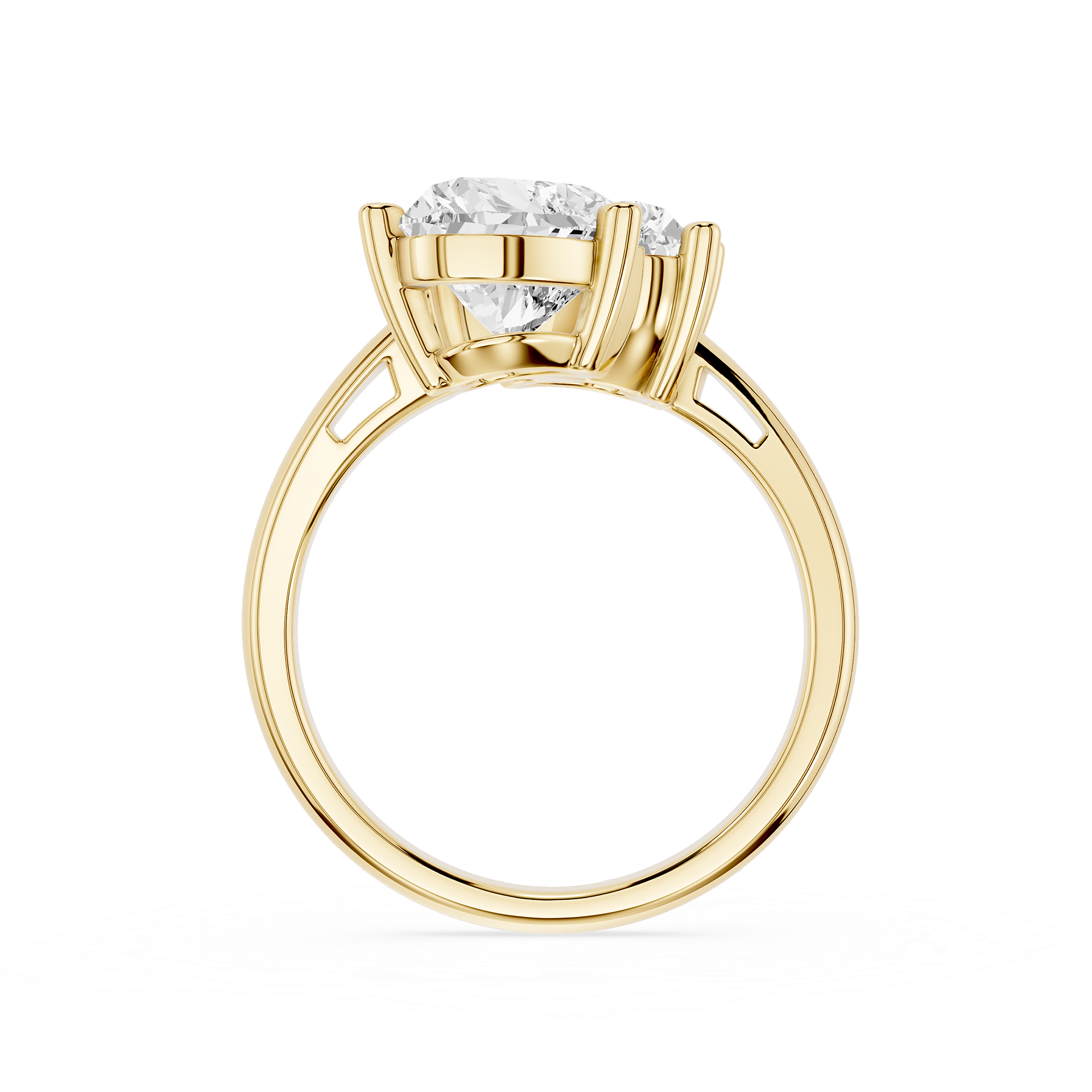 Heart Cut Lab Grown Diamond Toi et Moi Engagement Ring