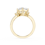 Heart Cut Lab Grown Diamond Solitaire Accent Ring