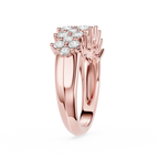 Round Cut Lab Grown Diamond Crown Cluster Ring