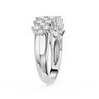 Round Cut Lab Grown Diamond Crown Cluster Ring