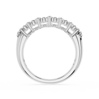 Round Cut Lab Grown Diamond Crown Cluster Ring