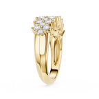 Round Cut Lab Grown Diamond Crown Cluster Ring