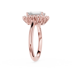 Emerald Cut Lab Grown Diamond Classic Halo Proposal Ring